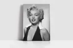 Marilyn Monroe Siyah Beyaz | Kanvas Tablo | Cam Tablo | Mdf Tablo | A31308 - Görsel 2