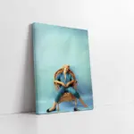 Marilyn Monroe Mavi Kıyafetiyle Otururken | Kanvas Tablo | Cam Tablo | Mdf Tablo | A31311