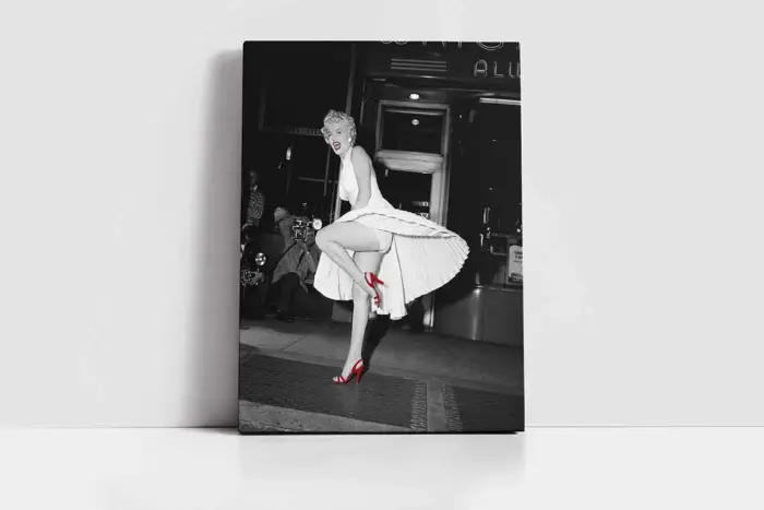 Marilyn Monroe Uçuşan Beyaz Eteğiyle | Kanvas Tablo | Cam Tablo | Mdf Tablo | A31315 - Görsel 2