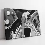 Charlie Chaplin Siyah Beyaz | Kanvas Tablo | Cam Tablo | Mdf Tablo | A31318