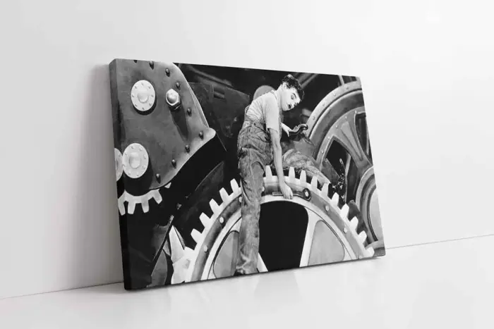 Charlie Chaplin Siyah Beyaz | Kanvas Tablo | Cam Tablo | Mdf Tablo | A31318 - Görsel 1