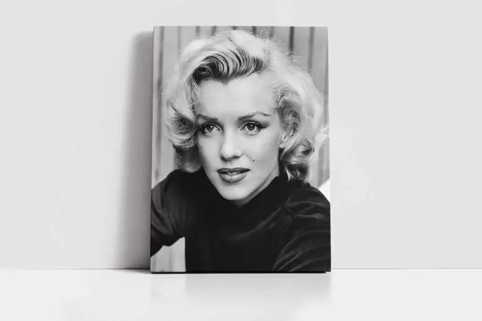Marilyn Monroe Siyah Beyaz | Kanvas Tablo | Cam Tablo | Mdf Tablo | A31324 - Görsel 2