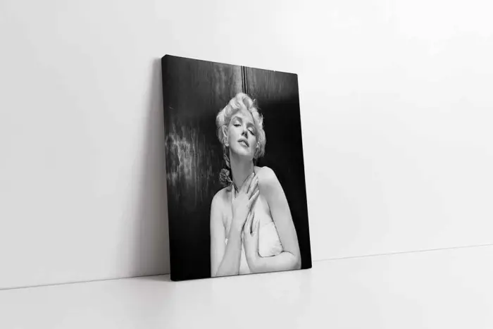 Marilyn Monroe Siyah Beyaz | Kanvas Tablo | Cam Tablo | Mdf Tablo | A31326 - Görsel 1