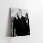 Marilyn Monroe Kürkü İle Siyah Beyaz | Kanvas Tablo | Cam Tablo | Mdf Tablo | A31332