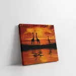 Zürafa Safari | Kanvas Tablo | Cam Tablo | Mdf Tablo | A32013