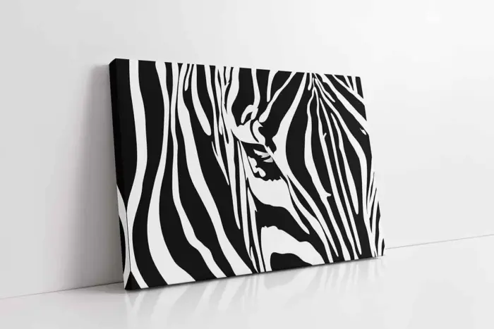Yakın Çekim Zebra | Kanvas Tablo | Cam Tablo | Mdf Tablo | A32027 - Görsel 1