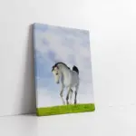 Beyaz At | Kanvas Tablo | Cam Tablo | Mdf Tablo | A32062