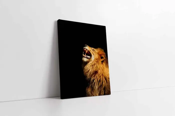 Kükreyen Aslan | Kanvas Tablo | Cam Tablo | Mdf Tablo | A32065 - Görsel 1