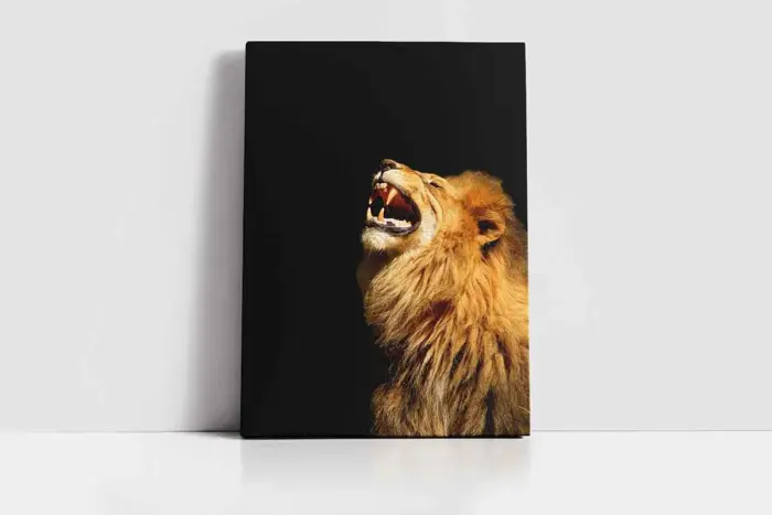 Kükreyen Aslan | Kanvas Tablo | Cam Tablo | Mdf Tablo | A32065 - Görsel 2