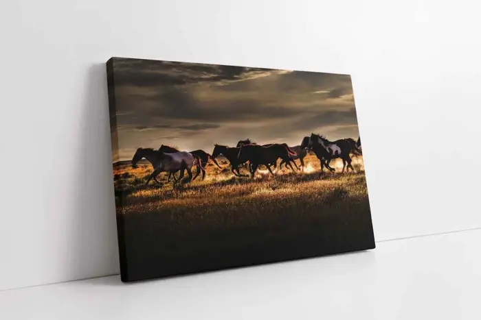At Sürüsü | Kanvas Tablo | Cam Tablo | Mdf Tablo | A32075 - Görsel 1