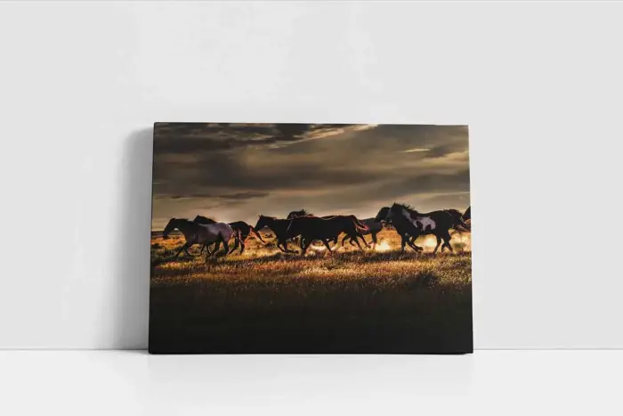 At Sürüsü | Kanvas Tablo | Cam Tablo | Mdf Tablo | A32075 - Görsel 2