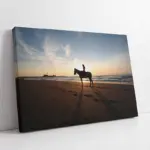 Sahilde Atla Gezinti | Kanvas Tablo | Cam Tablo | Mdf Tablo | A32087