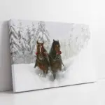 Karda Koşan Atlar | Kanvas Tablo | Cam Tablo | Mdf Tablo | A32089