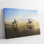 Sahilde Atla Gezinti | Kanvas Tablo | Cam Tablo | Mdf Tablo | A32093