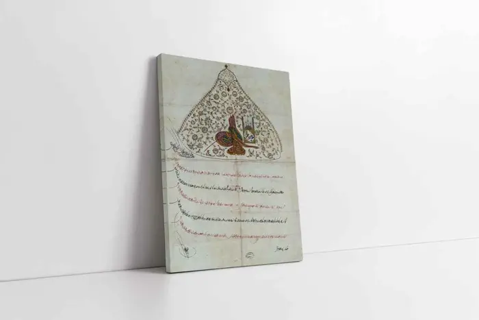 Osmanlı Padişah Fermanı | Kanvas Tablo | Cam Tablo | Mdf Tablo | A33009 - Görsel 1