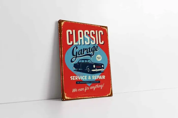 Vintage Retro Görsel | Kanvas Tablo | Cam Tablo | Mdf Tablo | A37001 - Görsel 1