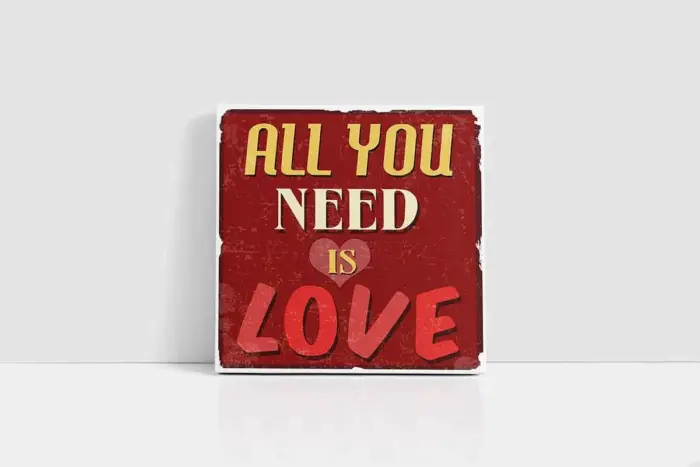 All You Need Is Love | Kanvas Tablo | Cam Tablo | Mdf Tablo | A37023 - Görsel 2