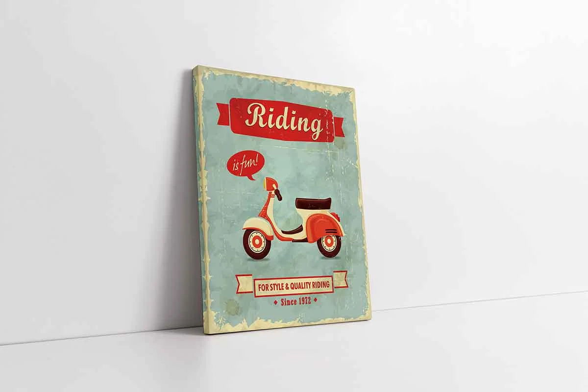 KA37024-10 Vintage Retro Görsel | Kanvas Tablo | Cam Tablo | Mdf Tablo | A37024 - Görsel 1