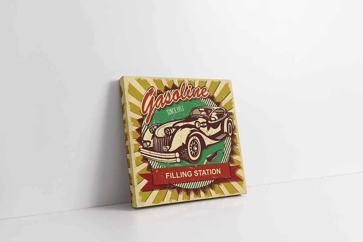 KA37029-10 Vintage Retro Görsel | Kanvas Tablo | Cam Tablo | Mdf Tablo | A37029 - Görsel 1