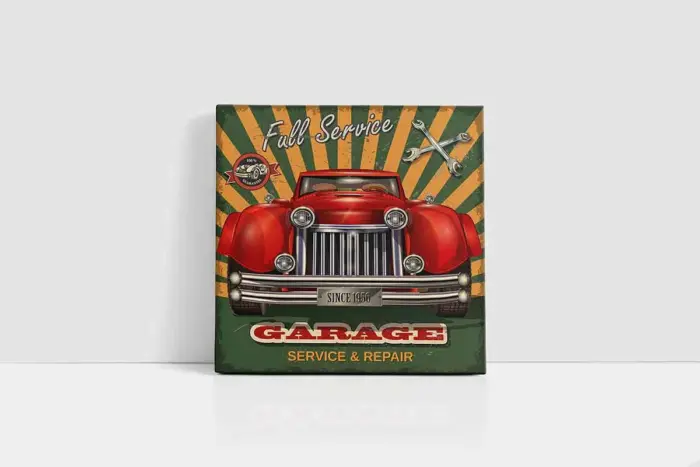 Vintage Retro Görsel | Kanvas Tablo | Cam Tablo | Mdf Tablo | A37032 - Görsel 2