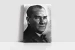 Atatürk Siyah Beyaz | Kanvas Tablo | Cam Tablo | Mdf Tablo | B01004 - Görsel 2