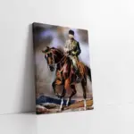At Üstünde Kalpaklı Atatürk | Kanvas Tablo | Cam Tablo | Mdf Tablo | B01016