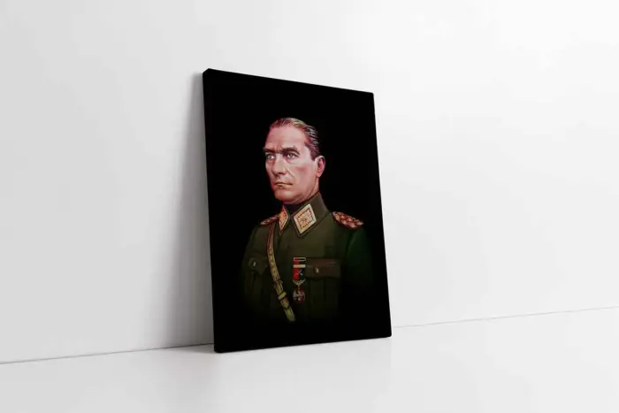 Üniformalı Mustafa Kemal Atatürk | Kanvas Tablo | Cam Tablo | Mdf Tablo | B01018 - Görsel 1