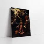 Uyuyan Peder Ve Keman Çalan Meleği | Kanvas Tablo | Cam Tablo | Mdf Tablo | B02066