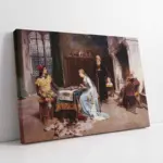 Santranç Oynayan Prens Ve Prenses | Kanvas Tablo | Cam Tablo | Mdf Tablo | B02163