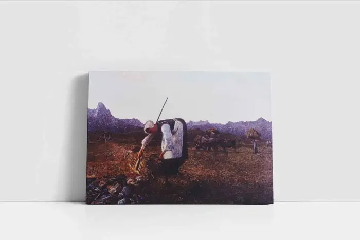 Tarlada Çalışan Kasın | Kanvas Tablo | Cam Tablo | Mdf Tablo | B02180 - Görsel 2