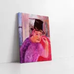 Pembe Kıyafetli Adam | Kanvas Tablo | Cam Tablo | Mdf Tablo | B02195