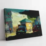 Mavi Araba | Kanvas Tablo | Cam Tablo | Mdf Tablo | B02317