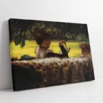 Kızına Kitap Okuyan Anne | Kanvas Tablo | Cam Tablo | Mdf Tablo | B02371