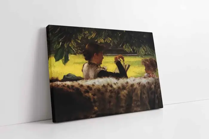 Kızına Kitap Okuyan Anne | Kanvas Tablo | Cam Tablo | Mdf Tablo | B02371 - Görsel 1