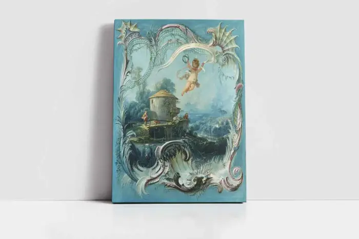 Ev Enchanted Ve Cupid İle Tepe | Kanvas Tablo | Cam Tablo | Mdf Tablo | B02447 - Görsel 2