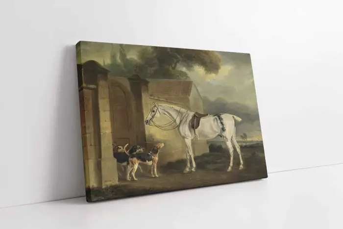 At Ve Köpekler | Kanvas Tablo | Cam Tablo | Mdf Tablo | B02519 - Görsel 1