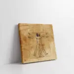 Vitruvius Adamı Leonarda Da Vinci | Kanvas Tablo | Cam Tablo | Mdf Tablo | B02524