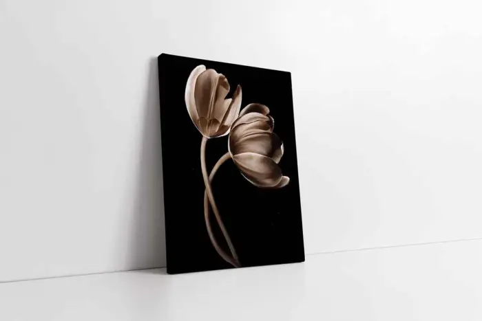 Siyah Beyaz Çiçek | Kanvas Tablo | Cam Tablo | Mdf Tablo | B03012 - Görsel 1