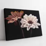 Siyah Beyaz Çiçek | Kanvas Tablo | Cam Tablo | Mdf Tablo | B03018