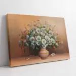 Vazo İçinde Papatyalar | Kanvas Tablo | Cam Tablo | Mdf Tablo | B03101