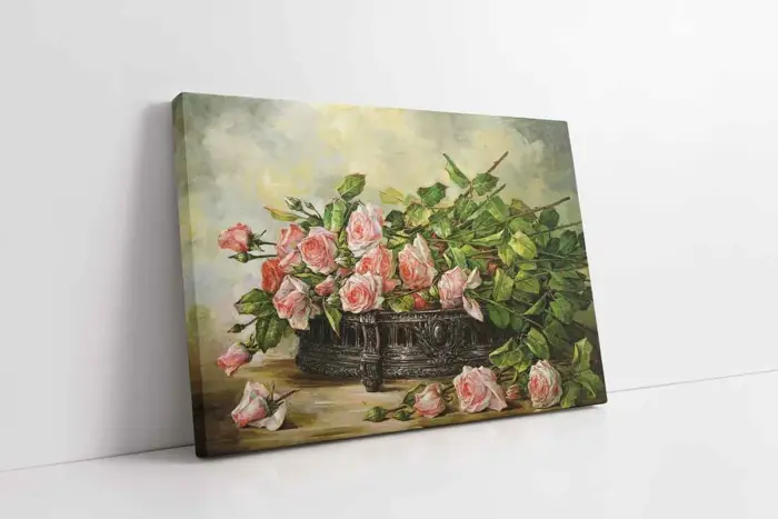 Vazoda Güller | Kanvas Tablo | Cam Tablo | Mdf Tablo | B03119 - Görsel 1