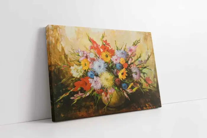 Vazoda Çiçekler | Kanvas Tablo | Cam Tablo | Mdf Tablo | B03129 - Görsel 1