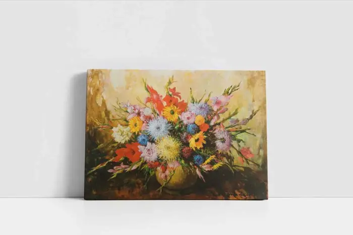 Vazoda Çiçekler | Kanvas Tablo | Cam Tablo | Mdf Tablo | B03129 - Görsel 2