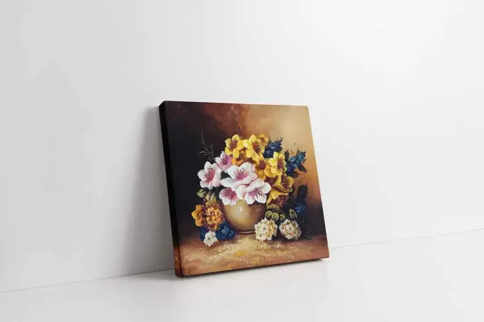 Vazoda Çiçekler | Kanvas Tablo | Cam Tablo | Mdf Tablo | B03135 - Görsel 1