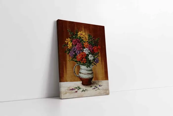 Vazoda Çiçekler | Kanvas Tablo | Cam Tablo | Mdf Tablo | B03159 - Görsel 1