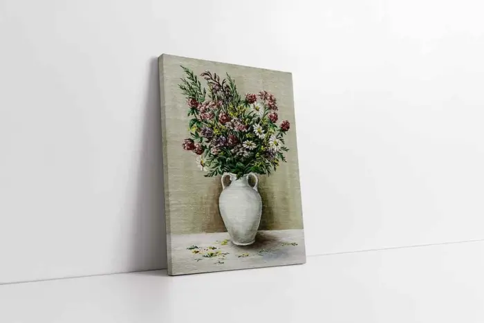 Vazoda Çiçekler | Kanvas Tablo | Cam Tablo | Mdf Tablo | B03161 - Görsel 1