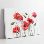 Kırmızı Çiçek | Kanvas Tablo | Cam Tablo | Mdf Tablo | B03175