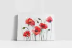 Kırmızı Çiçek | Kanvas Tablo | Cam Tablo | Mdf Tablo | B03175 - Görsel 2