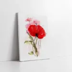 Kırmızı Çiçek | Kanvas Tablo | Cam Tablo | Mdf Tablo | B03180