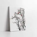 Çiçek Dalında Serçeler | Kanvas Tablo | Cam Tablo | Mdf Tablo | B03186